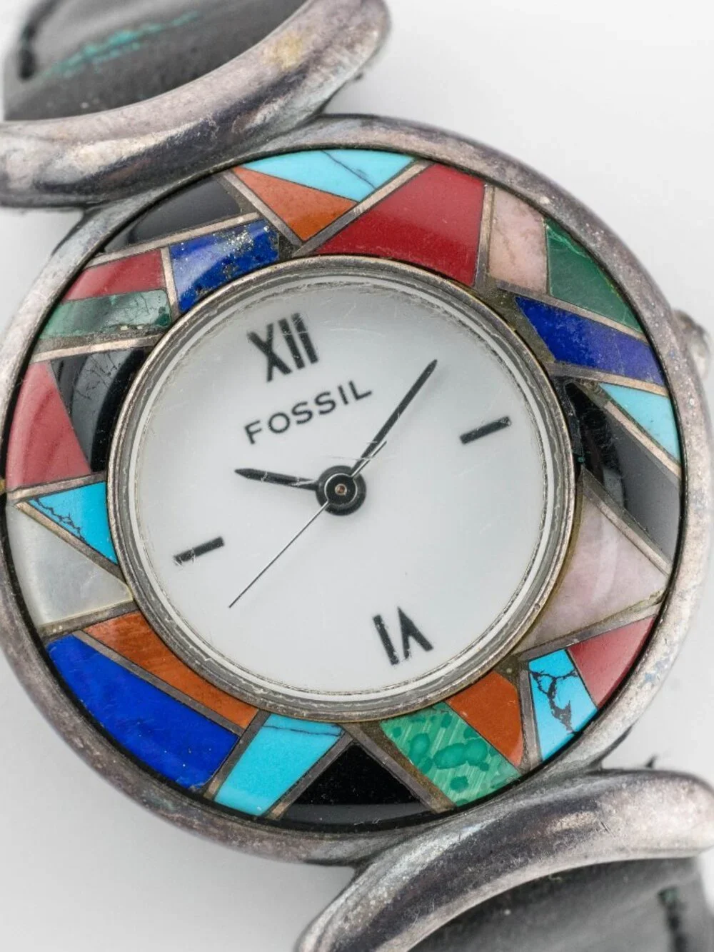 Fossil ET-7809 Vintage Mosaic Quartz Analog Women's Watch New Battery